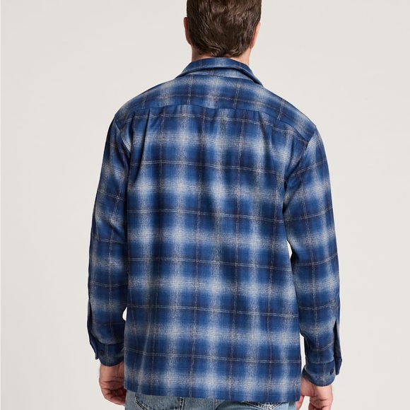 Pendleton Men’s Plaid Blue Wool Rider Shirt 100% Wool Size L - Picture 2 of 12